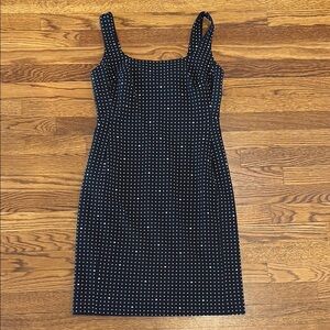 Elegant Black Polka Dot Dress